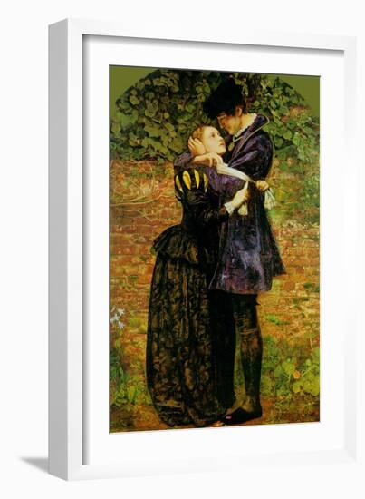 A Huguenot on St. Bartholomew's Day-John Everett Millais-Framed Art Print