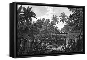 A Human Sacrifice in a Morai, in Otaheite; in the Presence of Captain Cook, C1773-John Webber-Framed Stretched Canvas