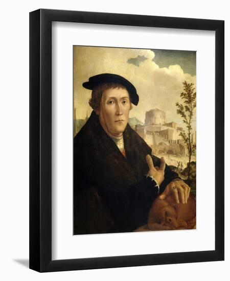 A Humanist, Ca. 1525-Jan van Scorel-Framed Giclee Print