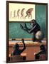 A Humorous View of the Reverse Evolution of Man-null-Framed Art Print