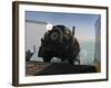 A Humvee Drives Down the Ramp of a Landing Craft Utility-Stocktrek Images-Framed Photographic Print