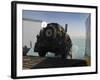 A Humvee Drives Down the Ramp of a Landing Craft Utility-Stocktrek Images-Framed Photographic Print