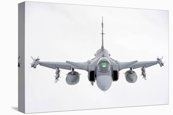 A Hungarian Air Force Jas-39 Gripen over Lithuania-Stocktrek Images-Stretched Canvas