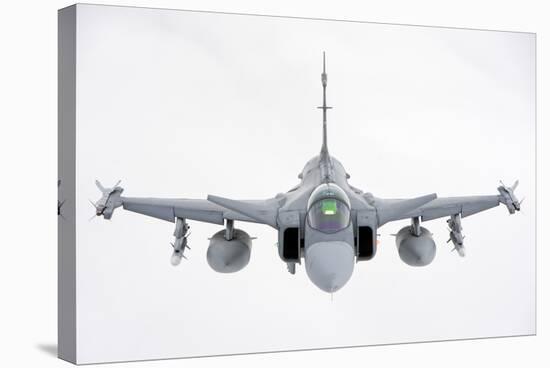 A Hungarian Air Force Jas-39 Gripen over Lithuania-Stocktrek Images-Stretched Canvas