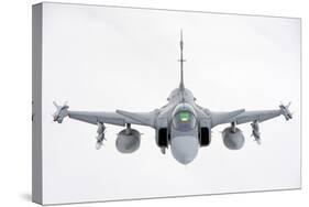 A Hungarian Air Force Jas-39 Gripen over Lithuania-Stocktrek Images-Stretched Canvas
