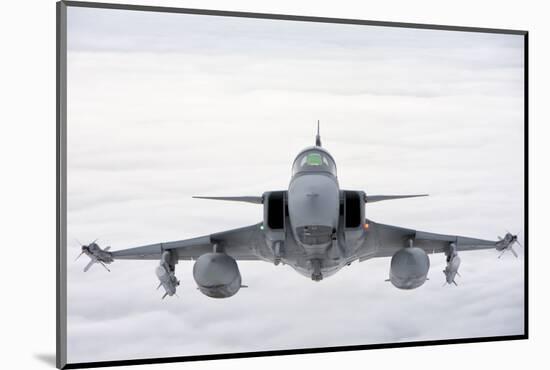 A Hungarian Air Force Jas-39 Gripen over Lithuania-Stocktrek Images-Mounted Photographic Print
