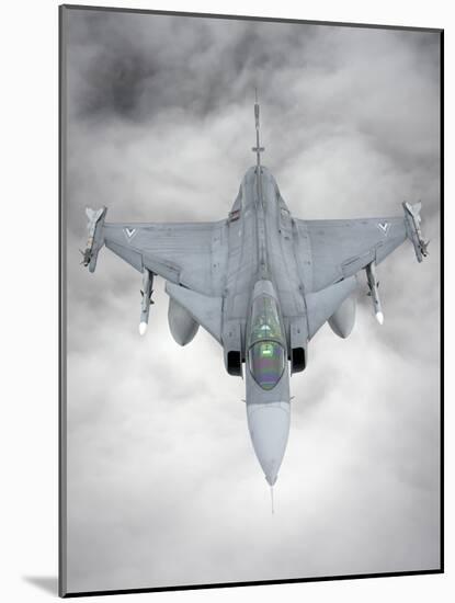 A Hungarian Air Force Jas-39 Gripen over Lithuania-Stocktrek Images-Mounted Photographic Print