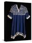 A Hunkpapa Sioux Girl's Dress of Blue Wool Cloth Trimed with Cowrie-null-Stretched Canvas