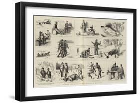 A Hunt for a Christmas Dinner in Manitoba-Sydney Prior Hall-Framed Giclee Print