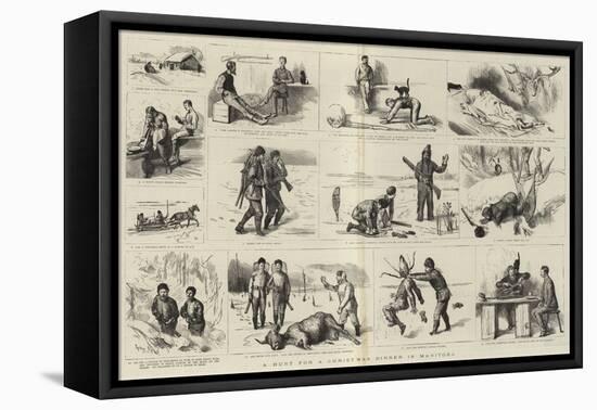 A Hunt for a Christmas Dinner in Manitoba-Sydney Prior Hall-Framed Stretched Canvas