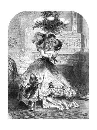 Kissing under the Mistletoe, 1865