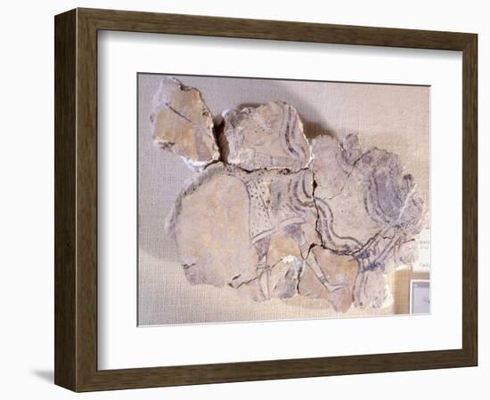 A Hunter, Fragment of a Fresco from Room 43 of the Nestor Palace from Pylos-null-Framed Giclee Print
