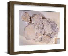 A Hunter, Fragment of a Fresco from Room 43 of the Nestor Palace from Pylos-null-Framed Giclee Print