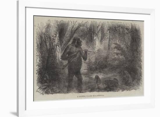 A Hunter Killed by a Gorilla-null-Framed Giclee Print