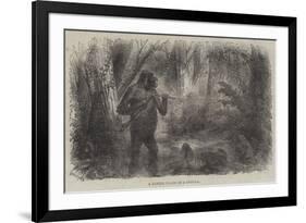 A Hunter Killed by a Gorilla-null-Framed Giclee Print