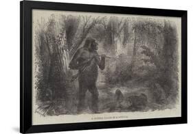 A Hunter Killed by a Gorilla-null-Framed Giclee Print