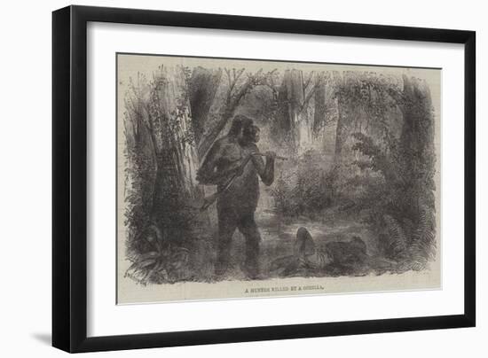 A Hunter Killed by a Gorilla-null-Framed Premium Giclee Print