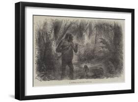 A Hunter Killed by a Gorilla-null-Framed Premium Giclee Print