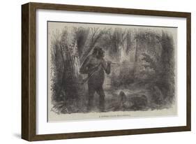 A Hunter Killed by a Gorilla-null-Framed Giclee Print