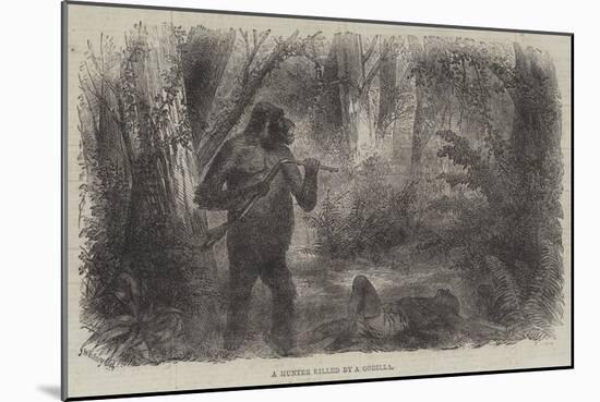 A Hunter Killed by a Gorilla-null-Mounted Giclee Print