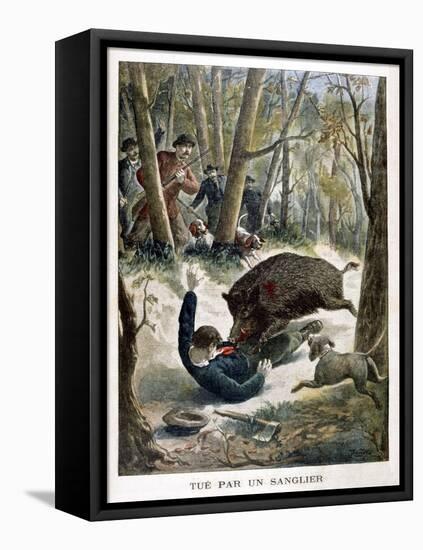 A Hunter Killed by a Wild Boar, 1901-null-Framed Stretched Canvas