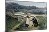 A Hunter Takes a Drink from a Young Woman, Russia, C1890-Gillot-Mounted Giclee Print