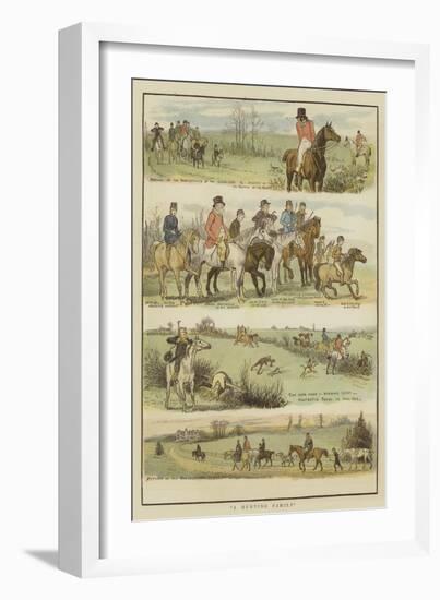 A Hunting Family-null-Framed Giclee Print