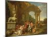 A Hunting Party in Classical Ruins-Peter Jacob Horemans-Mounted Giclee Print