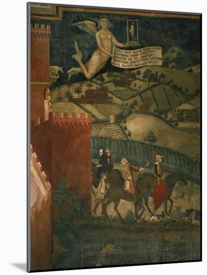 A Hunting Party-Ambrogio Lorenzetti-Mounted Giclee Print