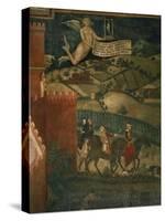 A Hunting Party-Ambrogio Lorenzetti-Stretched Canvas