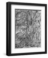 A Hunting Scene from the Tomb of Ptahhotep, Near Saqqara, Egypt, C2650 BC-null-Framed Premium Giclee Print