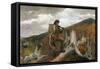 A Huntsman And Dogs-Winslow Homer-Framed Stretched Canvas