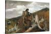 A Huntsman And Dogs-Winslow Homer-Stretched Canvas