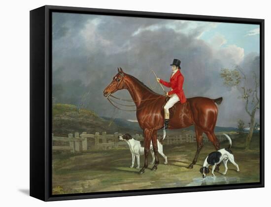 A Huntsman and Hounds, 1824-Federico Ballesio-Framed Stretched Canvas