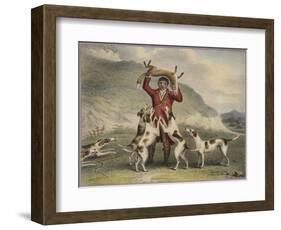 A Huntsman Lifting a Fox Above His Head-null-Framed Premium Giclee Print