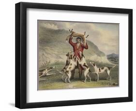 A Huntsman Lifting a Fox Above His Head-null-Framed Premium Giclee Print