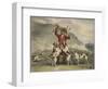 A Huntsman Lifting a Fox Above His Head-null-Framed Premium Giclee Print