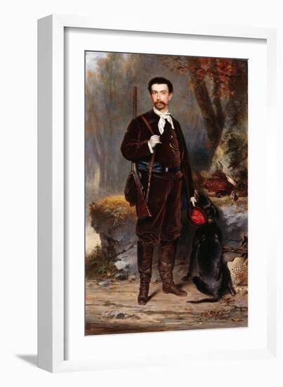 A Huntsman with a Dog-Charles Edouard Boutibonne-Framed Giclee Print