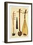 A Huqin and Bow, a Sheng, a Sanxian and a Pipa, Chinese Instruments from 'Musical Instruments'-Alfred James Hipkins-Framed Giclee Print