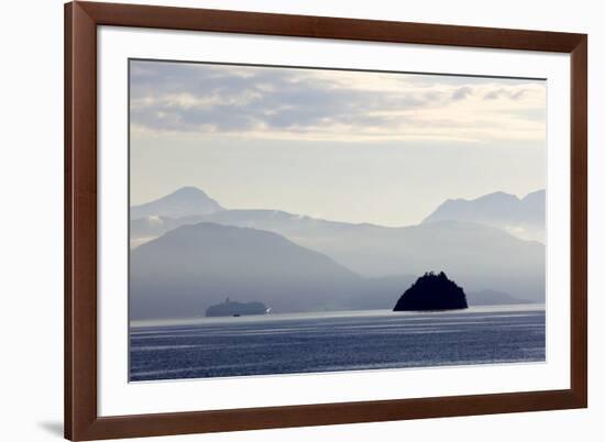 A Hurtigruten Cruise Boat in the Fjords of Norway, Scandinavia, Europe-Olivier Goujon-Framed Photographic Print