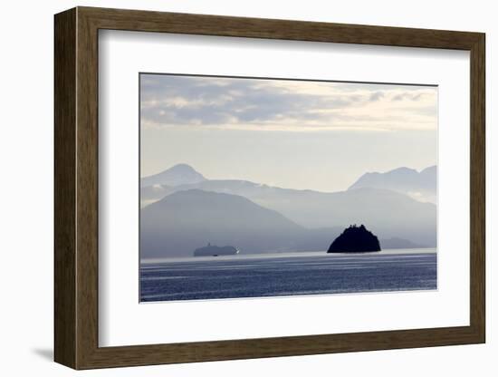 A Hurtigruten Cruise Boat in the Fjords of Norway, Scandinavia, Europe-Olivier Goujon-Framed Photographic Print