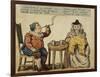 A Husband and Wife Spend an Evening at Home Intaglio Print-null-Framed Giclee Print