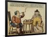 A Husband and Wife Spend an Evening at Home Intaglio Print-null-Framed Giclee Print