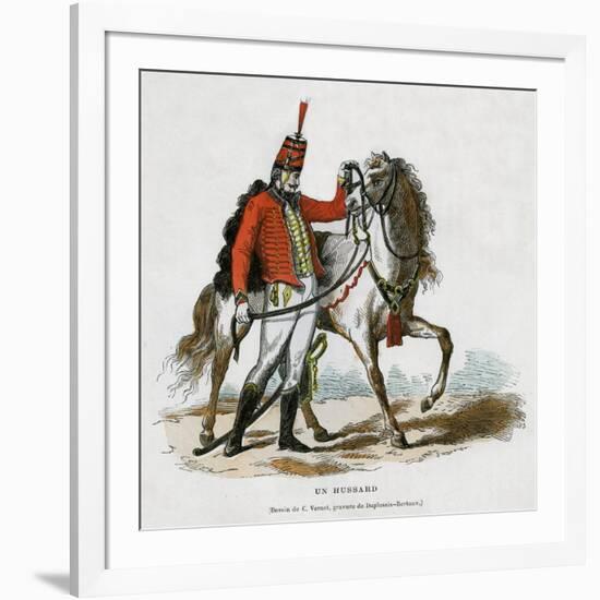 A Hussar, Early 19th Century (1882-188)-Jean Duplessis-bertaux-Framed Giclee Print