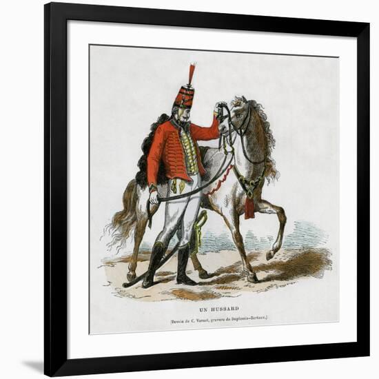 A Hussar, Early 19th Century (1882-188)-Jean Duplessis-bertaux-Framed Giclee Print