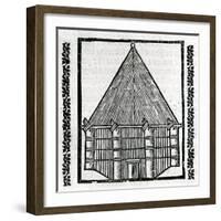 A Hut from 'La Historia General De Las Indias' 1547-Christopher Columbus-Framed Giclee Print