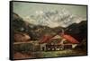 A Hut in the Mountains, C1874-Gustave Courbet-Framed Stretched Canvas