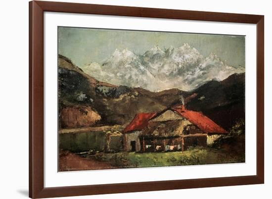 A Hut in the Mountains, C1874-Gustave Courbet-Framed Giclee Print