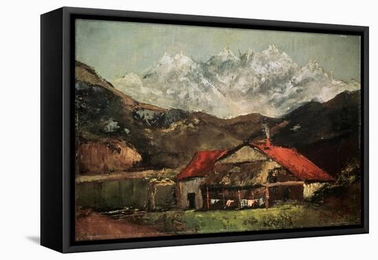 A Hut in the Mountains, C1874-Gustave Courbet-Framed Stretched Canvas