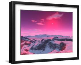 A Hypothetical Planet Orbiting a Red Dwarf Star-Stocktrek Images-Framed Photographic Print